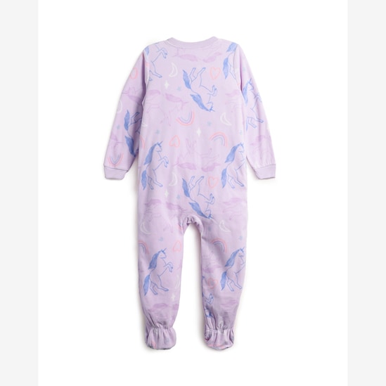 Macacão pijama infantil em fleece unicórnios - lilás | Carter's