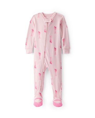 Macacão pijama bebê com pezinho ballet - rosa | Carter's