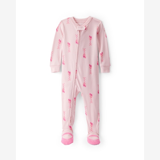 Macacão pijama bebê com pezinho ballet - rosa | Carter's