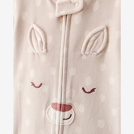 Macacão pijama bebê em plush cervo - bege | Carter's