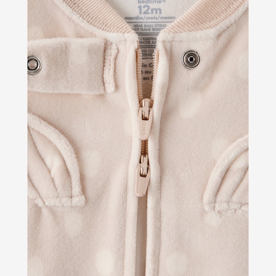 Macacão pijama bebê em plush cervo - bege | Carter's