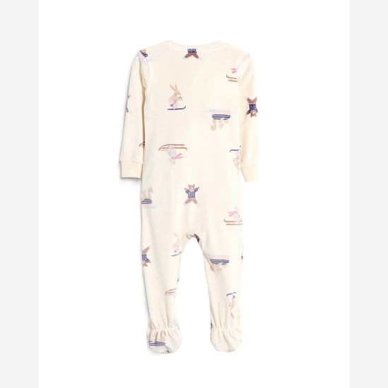Macacão pijama bebê em plush bichinhos - bege | Carter's
