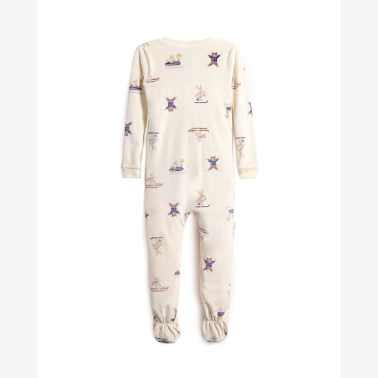 Macacão pijama infantil em plush bichinhos - bege | Carter's