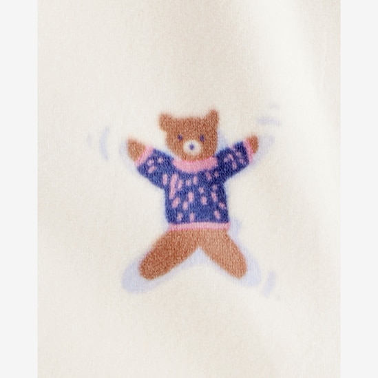 Macacão pijama infantil em plush nadando - bege | Carter's