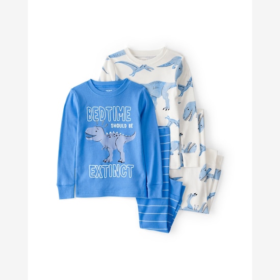 Pijama longo bebê 4 peças dinossauro - multicor | Carter's