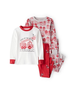 Pijama longo bebê 4 peças bombeiro - multicor | Carter's