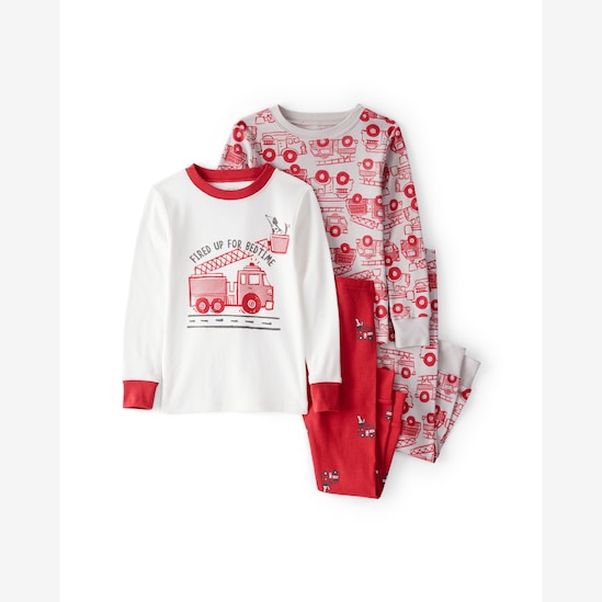 Pijama longo bebê 4 peças bombeiro - multicor | Carter's