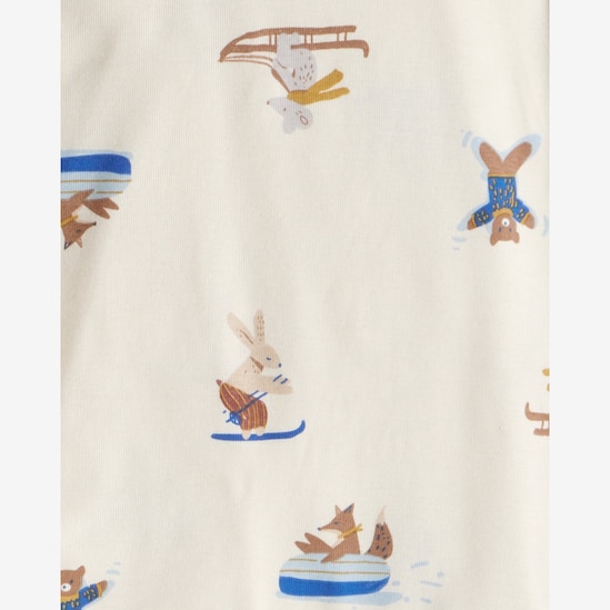 Pijama longo bebê 4 peças urso na neve - multicor | Carter's
