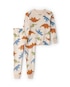 Pijama longo infantil 2 peças em plush dinossauro - bege | Carter's