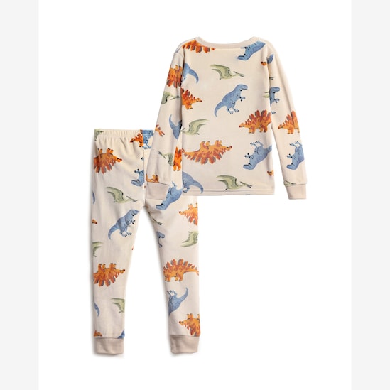 Pijama longo infantil 2 peças em plush dinossauro - bege | Carter's