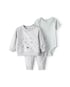 Conjunto longo bebê 3 peças bichinho mescla - multicor | Carter's
