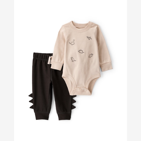 Conjunto longo bebê 2 peças dinossauro interativo - multicor | Carter's