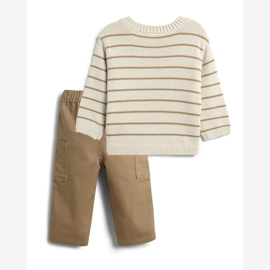 Conjunto longo bebê 2 peças tricot listrado - multicor | Carter's