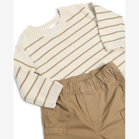 Conjunto longo bebê 2 peças tricot listrado - multicor | Carter's