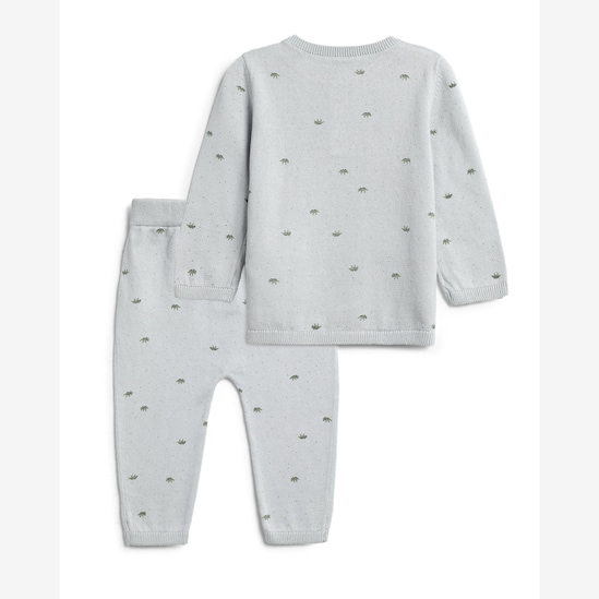 Conjunto longo bebê 2 peças tricot dinossauro - cinza | Carter's
