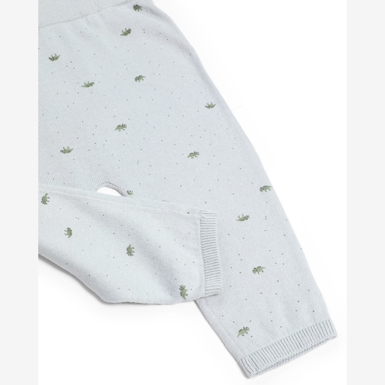 Conjunto longo bebê 2 peças tricot dinossauro - cinza | Carter's
