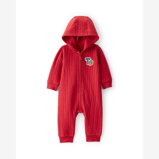 Macacão bebê com capuz matelassê - vermelho | Carter's