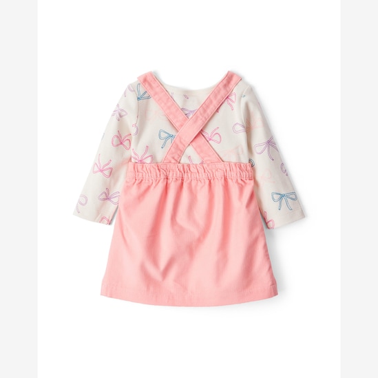 Salopete bebê veludo com blusa e meia calça - multicor | Carter's