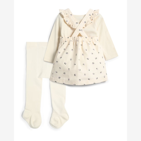 Salopete bebê veludo com blusa e meia calça - multicor | Carter's