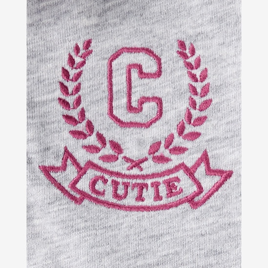 Vestido polo bebê evasê mescla com calcinha - cinza | Carter's