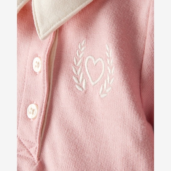 Vestido polo bebê evasê com calcinha - rosa | Carter's
