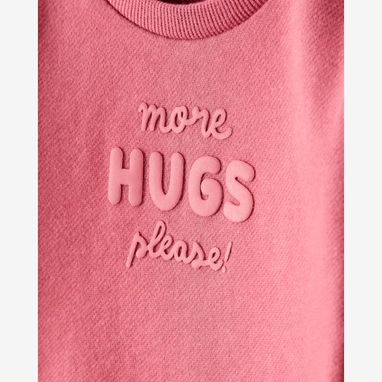 Blusa de moletom bebê more hugs please - rosa | Carter's