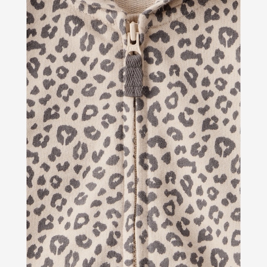 Macacão bebê com capuz interativo onça - bege | Carter's