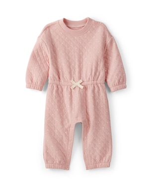 Macacão bebê matelassê poá - rosa | Carter's