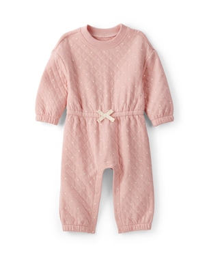 Macacão bebê matelassê poá - rosa | Carter's