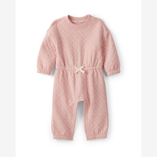 Macacão bebê matelassê poá - rosa | Carter's