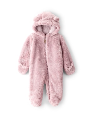 Macacão bebê com capuz interativo peluciado - rosa | Carter's
