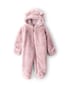 Macacão bebê com capuz interativo peluciado - rosa | Carter's
