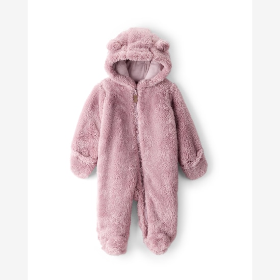 Macacão bebê com capuz interativo peluciado - rosa | Carter's