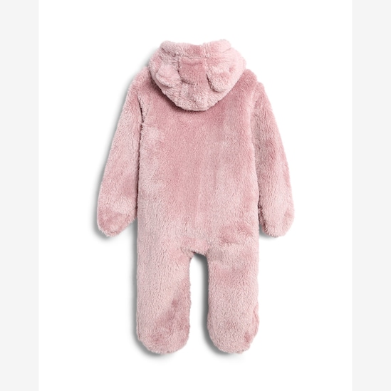 Macacão bebê com capuz interativo peluciado - rosa | Carter's