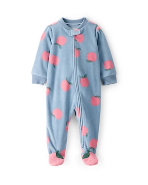 Macacão bebê em fleece frutinha com pezinho - azul | Carter's