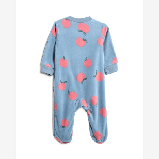 Macacão bebê em fleece frutinha com pezinho - azul | Carter's