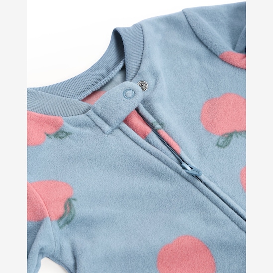 Macacão bebê em fleece frutinha com pezinho - azul | Carter's