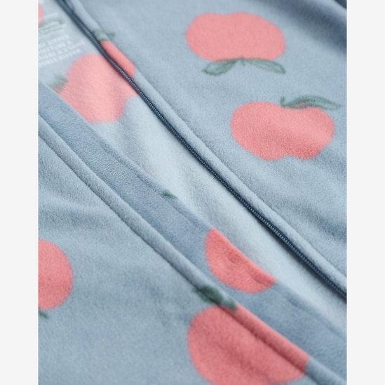 Macacão bebê em fleece frutinha com pezinho - azul | Carter's