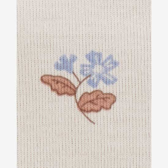 Macaquinho bebê floral com babados - bege | Carter's