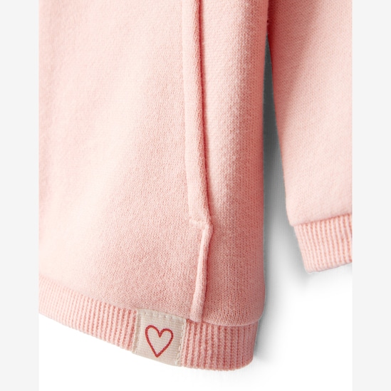 Blusa de moletom bebê com capuz e felpa - rosa | Carter's