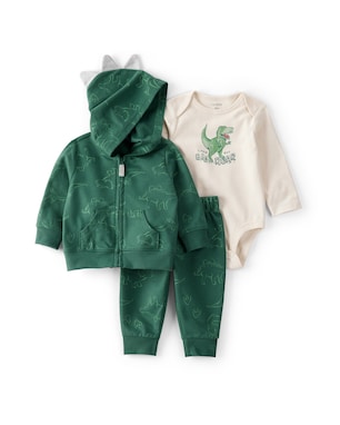 Conjunto longo bebê 3 peças dinossauro interativo - multicor | Carter's