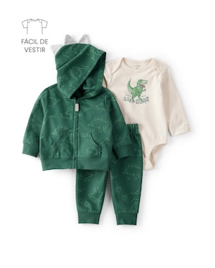Conjunto longo bebê 3 peças dinossauro interativo - multicor | Carter's