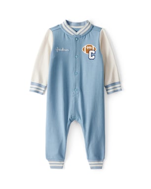 Macacão bebê college futebol americano - azul | Carter's