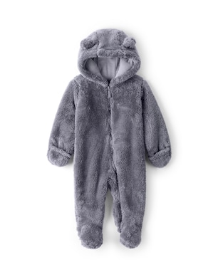 Macacão bebê com capuz interativo peluciado - azul | Carter's