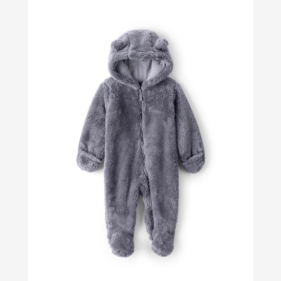 Macacão bebê com capuz interativo peluciado - azul | Carter's