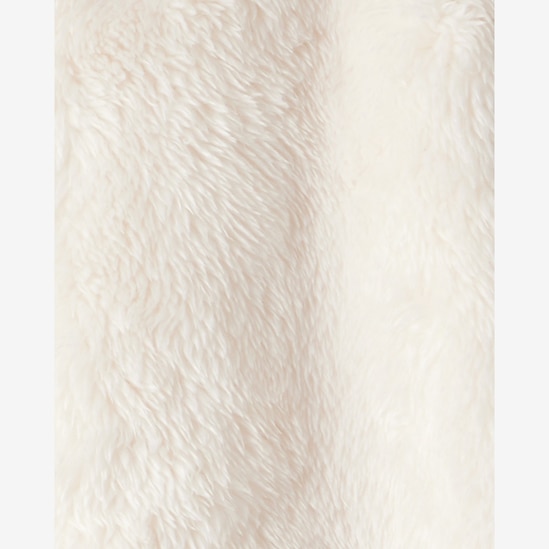 Macacão bebê peluciado com pezinho e capuz - bege | Carter's