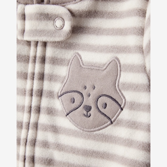 Macacão bebê fleece raposa com pezinho - multicor | Carter's