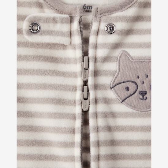 Macacão bebê fleece raposa com pezinho - multicor | Carter's