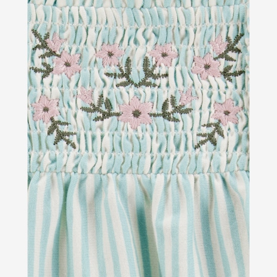 Conjunto curto bebê 2 peças + faixa de cabelo listrado - multicor | Carter's