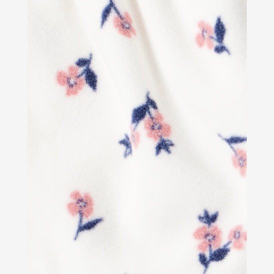 Conjunto longo bebê 3 peças fleece capuz e florzinhas - multicor | Carter's